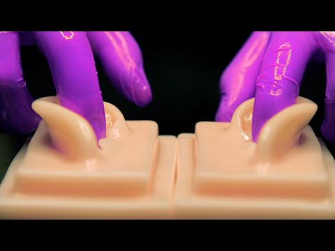 ASMR What is this? Massage with silicone ears that cannot be reproduced in the real world /subtitles