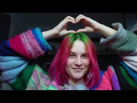 ASMR- Hair Reveal! Testing Out my New Mic With Mouth Sounds and Rambles