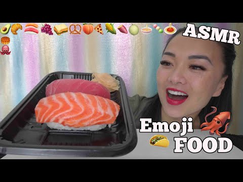 ASMR EATING EMOJI FOOD ALL DAY (EATING SOUNDS) NO TALKING | SAS-ASMR