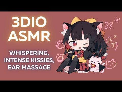 asmr stream #20 🌸 (3DIO - whispering, intense kissies, ear massage)