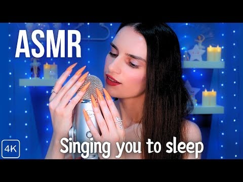 ASMR 🧜🏻‍♀️ SINGING You to SLEEP + Triggers 😴 Mic Scratching , Massage , Humming , Brushing & More 4K