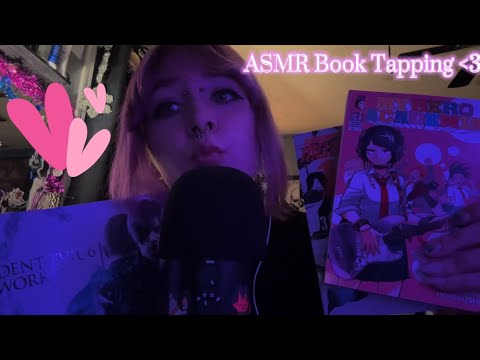 ASMR Ear To Ear Book Tapping (page flipping, mouth sounds, manga)