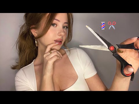 ASMR | Flirty Barber 💈✂️(roleplay, hair cutting, brushing, whispears)