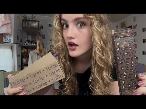 i do ur makeup & unboxing asmr grwm (TANA x TARTE lip liner review)