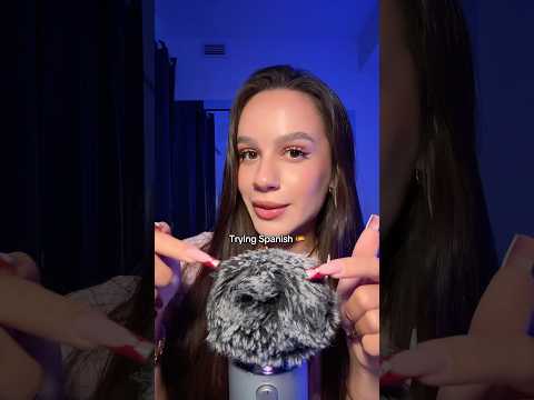 ASMR trying to speak Spanish 🇪🇸 #asmr #asmrsounds #asmrvideo #sleep #tingles