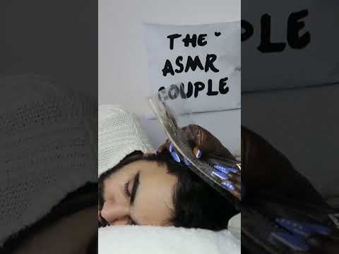 Feather SCALP SCRATCHING soo relaxing! | FULL VIDEO UPLOADED HERE #asmrsounds #shortsvideo #shorts