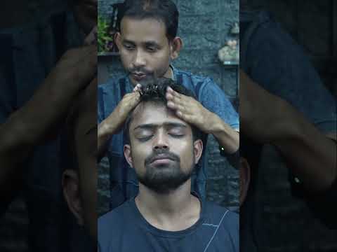 Indian Saloon Style Head Forehead Arm & Back Body ASMR Massage  For Better Relaxation #shorts