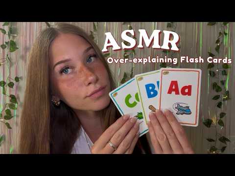 ASMR Flashcards for Sleep 🍎 Soft Whispering, Tracing & Tapping