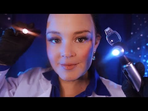ASMR Gentle Doctor Face and Scalp Exam | Soft Spoken & Unintelligible Whispers