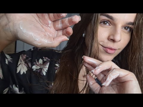 ASMR| SONS DE CREME tapping, sons de boca e conversa