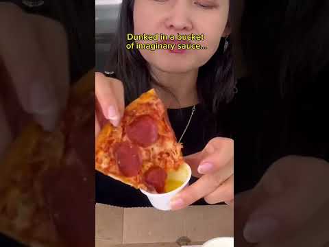 EVERYTHING WE ATE AT DOMINO'S #shorts #viral #mukbang