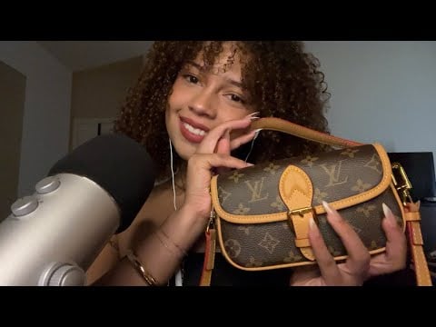 ASMR tingly textured leather bag tapping & scratching! 💼 (inspired by oceans asmr) 