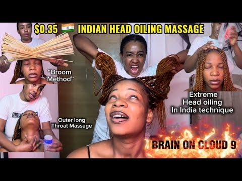 ASMR $0.35 INDIAN 🇮🇳 POPULAR STREET OILING HEAD MASSAGE FOR ULTIMATE HEALING & RELIEF 😮‍💨