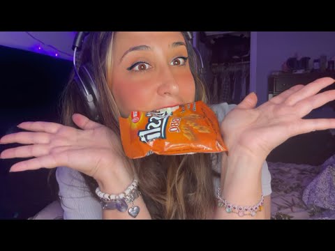 Crunchy Israeli Bissli 😋 ASMR Eating Chips Sounds #eating #mukbang #asmr