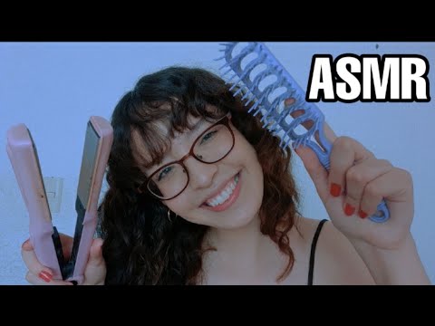 ASMR RÁPIDO Y AGRESIVO TE PLANCHO EL CABELLO