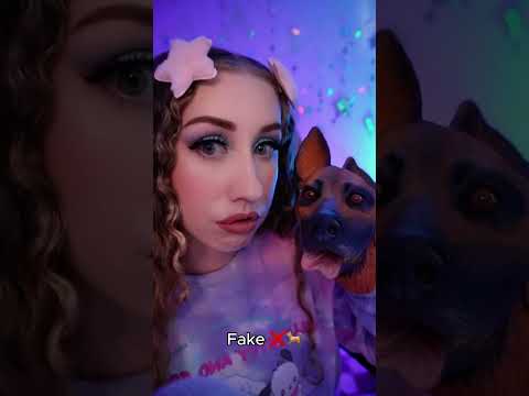 ASMR Fake Vs Real Featuring Blue 💙🐶  #asmr #asmrvideo #asmrsounds #sleep
