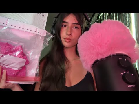 ASMR Depop clothing haul + whispered ramble and fabric scratching ✨