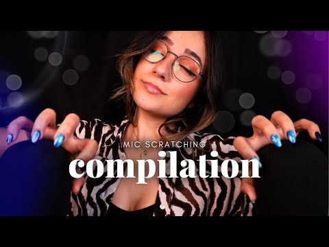 ASMR | SLOW & INTENSE Mic Scratching COMPILATION 💖 (w/ black screen at the end)