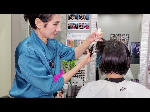 Hair Salon ASMR | Precision Haircut – Crisp Sections, Sharp Finish