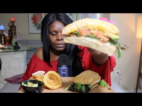 Trying Schlotzsky's ASMR Avocado Veggie Cheesy Sandwich