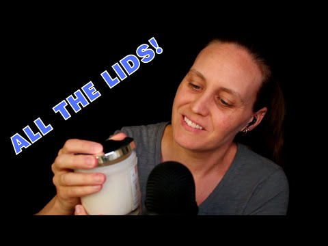 ASMR Lid Sounds | Plastic, Glass, Wood and more | ALL THE LIDS!! | Whisper Ramble