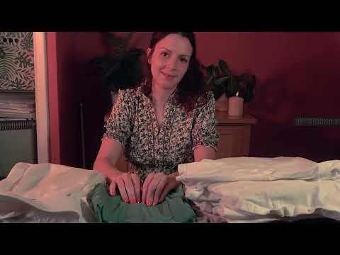 ASMR Folding and Smoothing Laundry