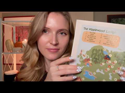 ASMR Checking In at the Maplewood Lodge 🍂 (typing, map tracing)