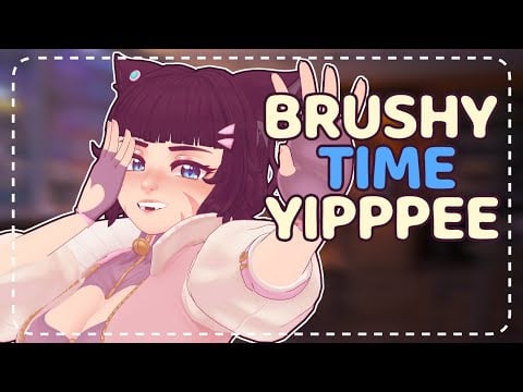 ꒰ASMR꒱ Brushy Brushy~ 🐾 Soft Ear Brushing & Ear Blowing Tingles to Sleep To 💕