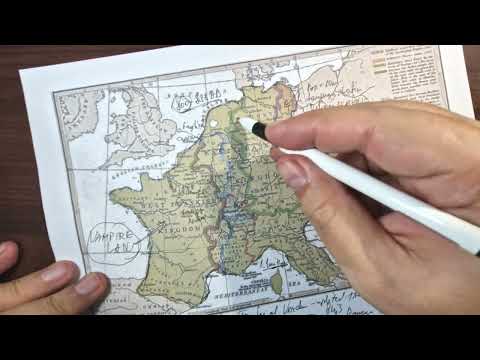 ASMR: The Controversial CAROLINGIAN EMPIRE | Stats & shocking facts [ASMR map tracing]
