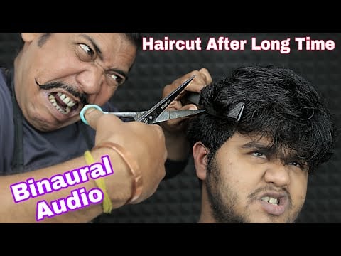 Only Scissor Haircut With Binaural Audio By Asim Barber | ASMR Haircut with Scissor