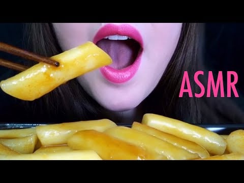 ASMR Tteokbokki SPICY KOREAN RICE CAKES ~ EXTREMELY Chewy Eating Sounds!