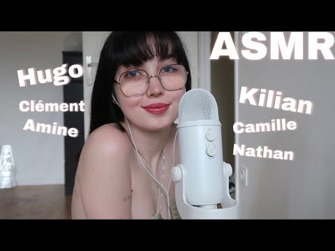 ASMR je chuchote vos PRÉNOMS très proche du micro 🩷