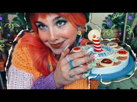 ASMR Tingly Birthday Triggers 🥳 Wooden Sounds & Snipping Bad Thoughts (1 HOUR · Autistic/ND Comfort)
