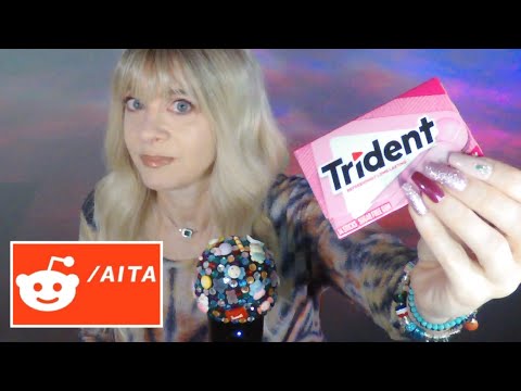 ASMR Gum Chewing AITA Reactions | Whispered