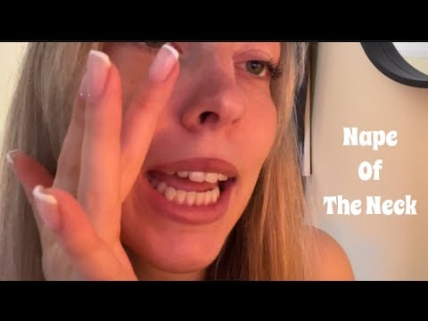 ASMR Nape of the Neck triggers (clicky close up whisper)