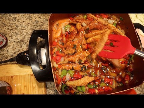 Preparing Cooking Home Made General Tso Chicken Easy Sweet Potato |  ASMRTheChew