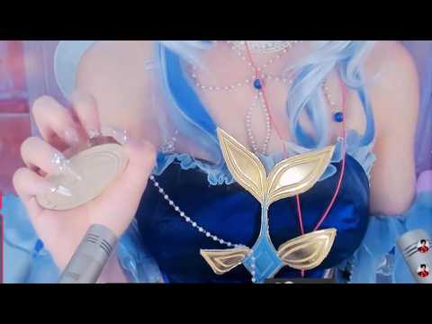 ASMR Hatsune Miku Cosplay 💙 Long Nails Relaxing Maid