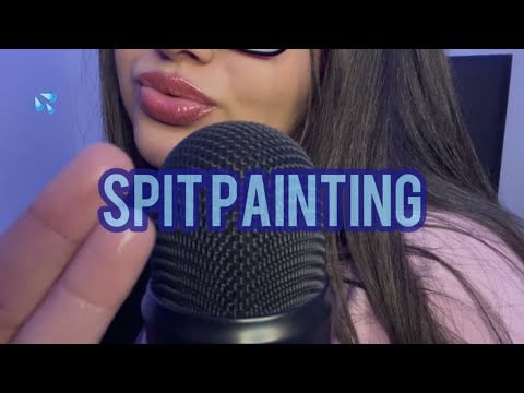ASMR Spit Painting & Bellybutton Play (mouth noises, spit, squelching etc.)