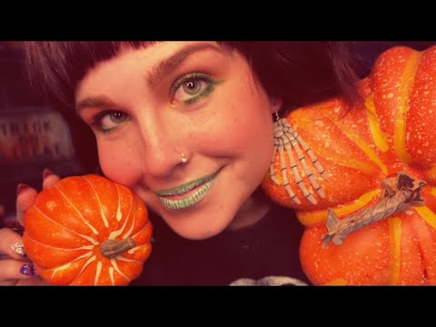 ASMR Spooky Pumpkin Patch🎃🖤🍂(southern accent, tingly tapping, candy eating)
