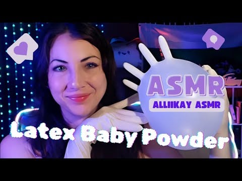 ASMR Latex gloves with powder