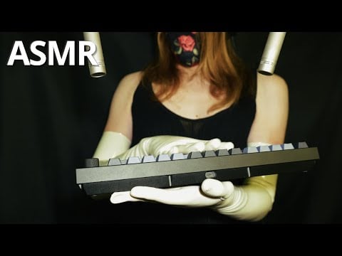 ASMR Latex Gloves on a Clicky Keyboard