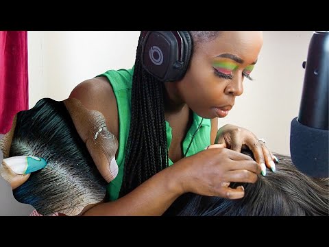 Proffessional Scalp NitPicking | ASMR | soft whispers for sleep 💤