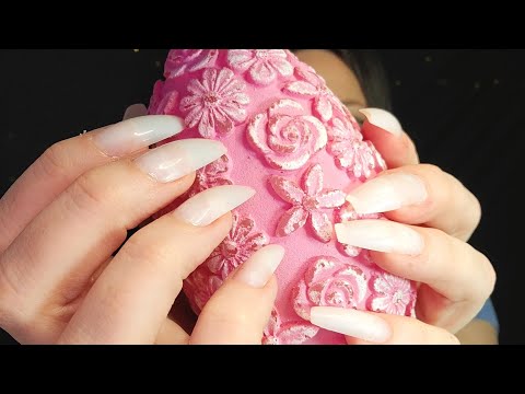 ASMR Aggressive Textured Candle Scratching | No Talking After Intro | Long Nails