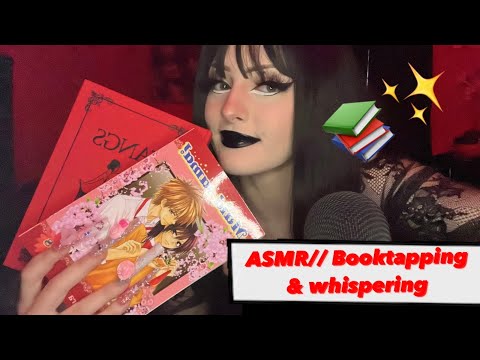 ASMR// Booktapping & Whispering (▰˘◡˘▰) (nail tapping, book tapping, talking)