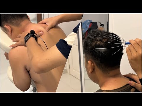 ASMR Relaxing Head and Back Massage - Soothing and Relaxing