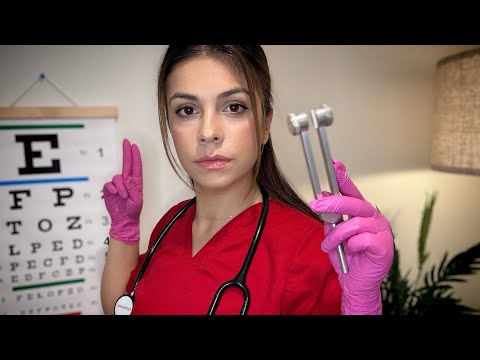 ASMR Nurse Exam BUT YOU CAN CLOSE YOUR EYES 👀 Cranial Nerve Exam, Eye, Ear, Soft Spoken Role-play