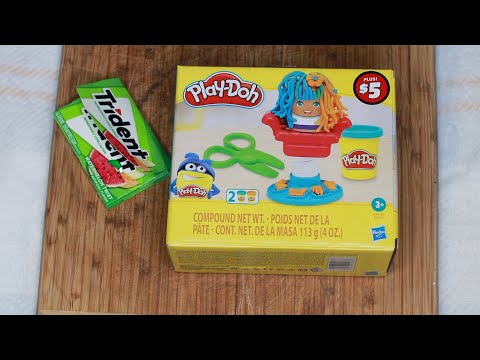Playdoh Barber Shop ASMR Trident Chewing Gum