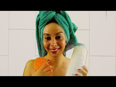 ASMR | SHOWER WITH ME (relaxing shampoo, hair wash , soft spoken eco, shower sounds, sponge, soap)