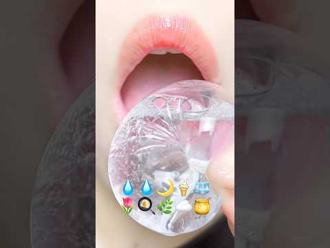 Compilation Transparent & White Asmr Emoji Food 🌷💧☁️ #asmr #mukbang #emojichallenges #satisfying