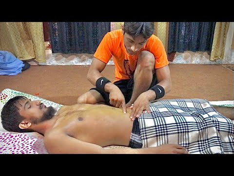 ASMR Head,Back,Cest,Bellybutton & Leg Massage For Deep Sleep 😴 By Master Foji #relax #asmrmassage